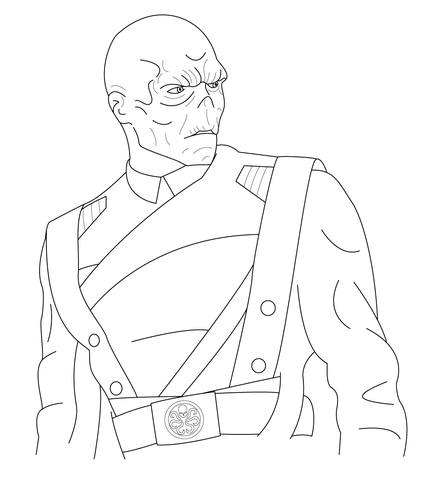 Red Skull Coloring page