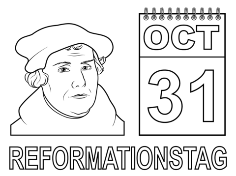 Reformation Day Coloring page