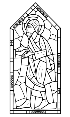Religious Stained Glass Coloring page