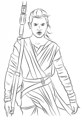 Rey from the Force Awakens Coloring page