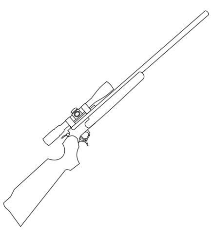 Rifle with Scope Coloring page