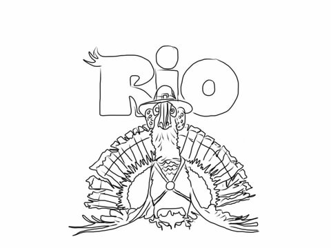 Rio Turkey Coloring page