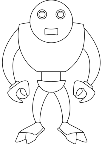 Robot Terminator Coloring page