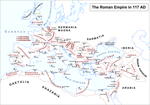 Roman Empire Map Coloring page