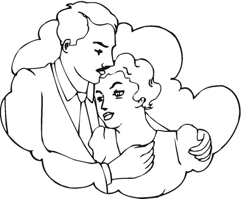  Rhett Butler and Scarlett O'hara - Gone with the wind Coloring page