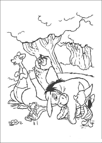Roo And Friends Come Together  Coloring page