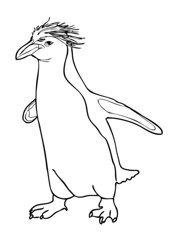 Royal Penguin Coloring page