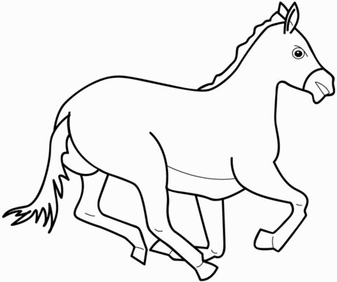 Galloping Horse Coloring page