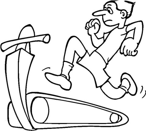 Running Track  Coloring page