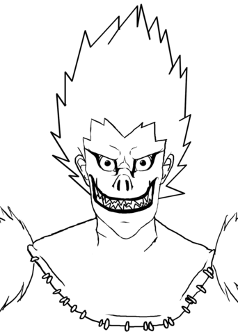 Ryuk from Death Note Manga  Coloring page