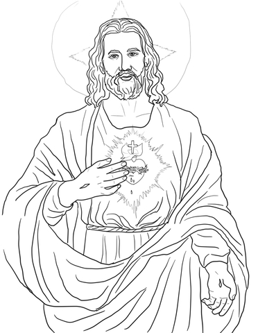 Sacred Heart Coloring page