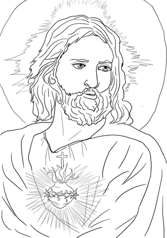 Sacred Heart of Jesus Coloring page