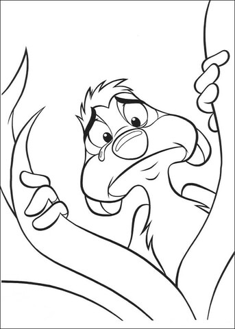 Sad Face of Timon Coloring page