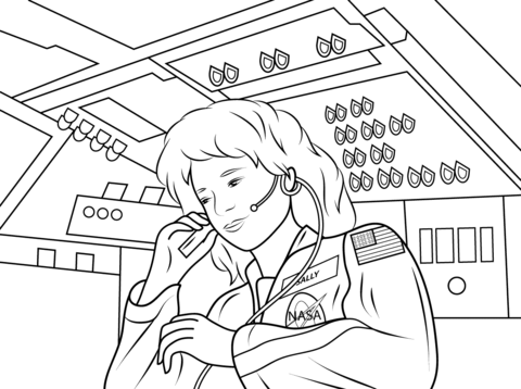 Sally Ride, America's First Woman Astronaut Coloring page