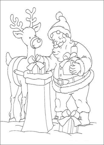 Santa Is Getting Ready For The Holiday Coloring page