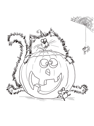 Scaredy Cat Splat Coloring page
