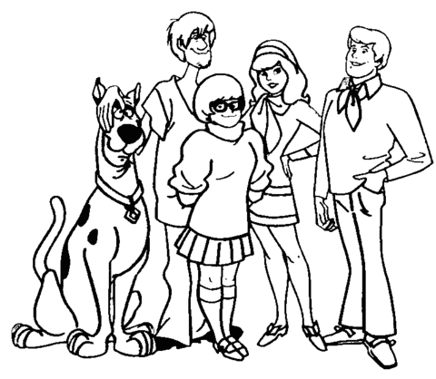 Scooby's Friends  Coloring page