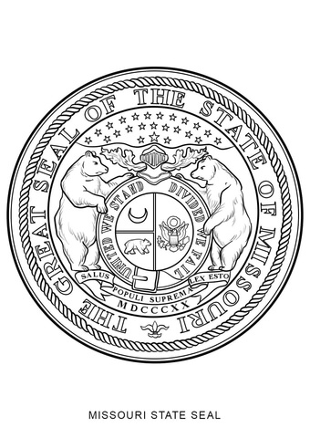 Missouri State Seal Coloring page