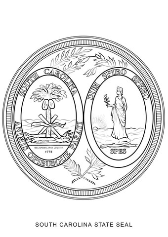 Seal of South Carolina Coloring page