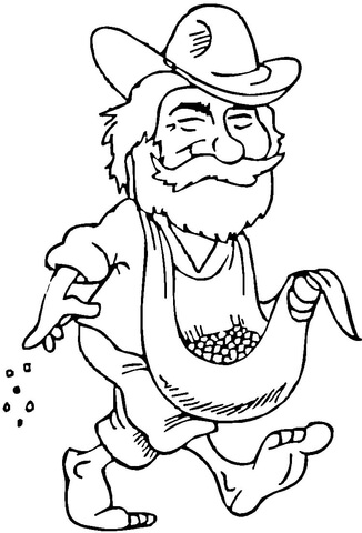 Sower Coloring page
