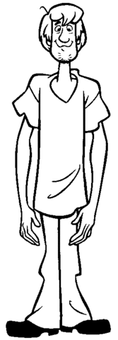 Shaggy stood still Coloring page