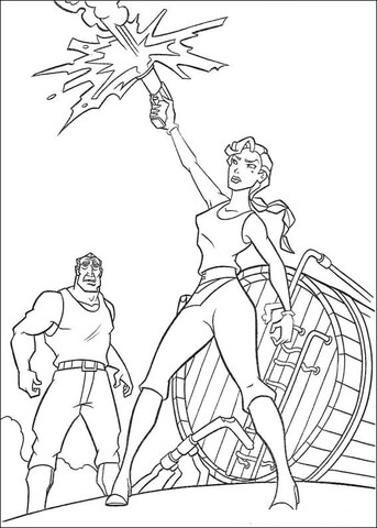 Helga Shoots in the sky  Coloring page