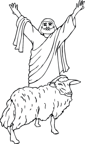 Sacrificial lamb Coloring page
