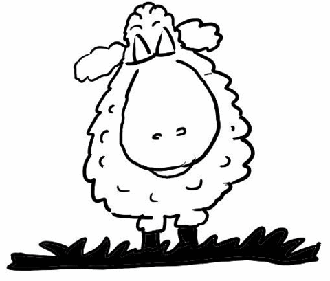 Sheep Smile Coloring page