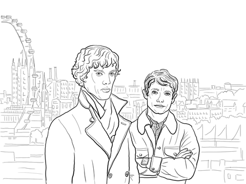Sherlock BBC Coloring page