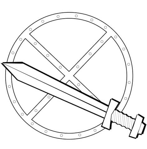 Sword and Shield Coloring page