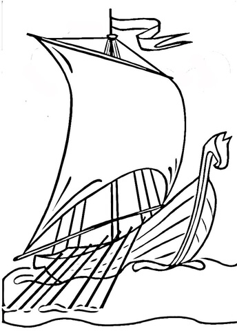 Ship of Vikings  Coloring page