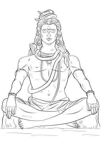 Lord Shiva Coloring page