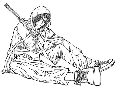 Yokai Shoei from manga Nurarihyon no Mago (Nura: Rise of the Yokai Clan) Coloring page