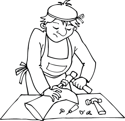 Shoemaker Coloring page