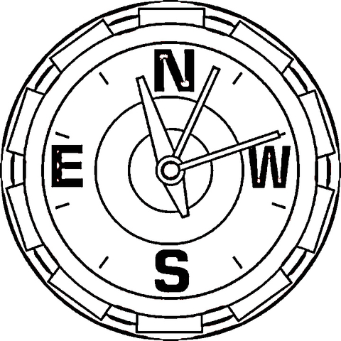 Compass Coloring page