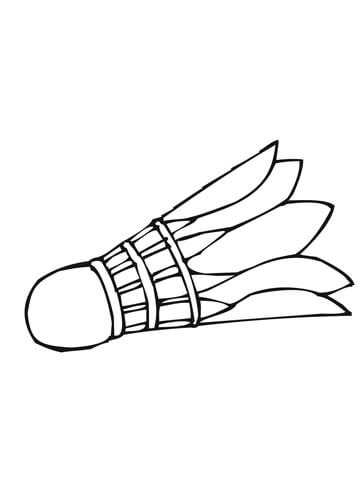 Shuttlecock Coloring page