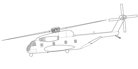 Sikorsky CH-53 Sea Stallion Helicopter Coloring page
