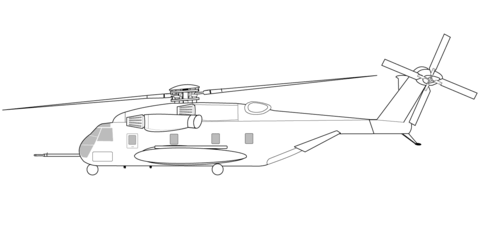 Sikorsky CH-53E Super Stallion Helicopter Coloring page