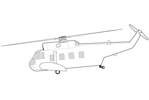Sikorsky HH-52 Seaguard Helicopter Coloring page