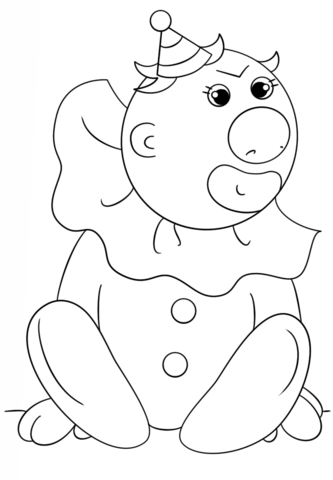 Silly Clown Coloring page