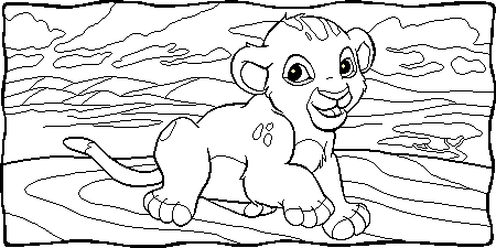 Little Simba  Coloring page