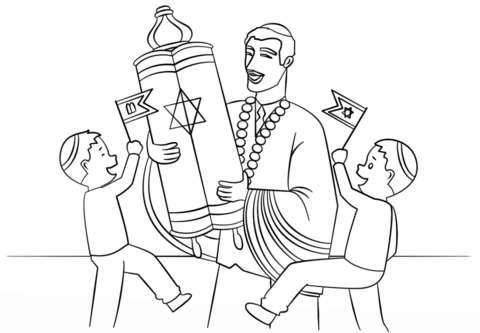 Simchat Torah Coloring page