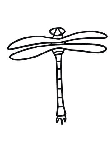 Simple Dragonfly Coloring page