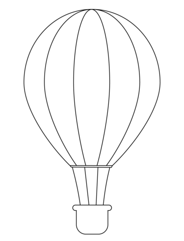 Simple Hot Air Balloon Coloring page