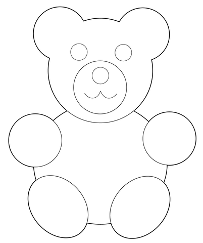 Simple Teddy Bear Coloring page