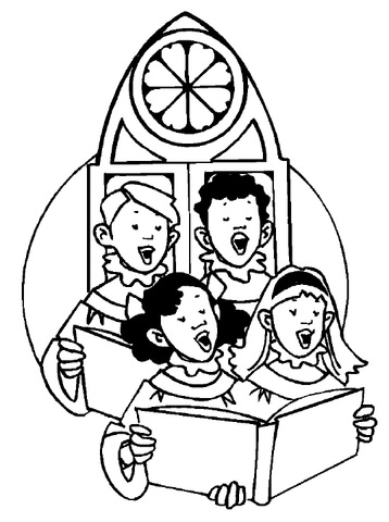 Singing in Church Coloring page