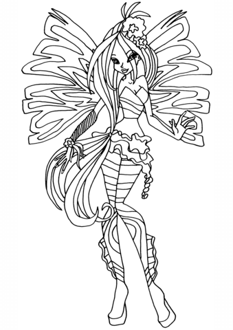 Sirenix Flora Coloring page