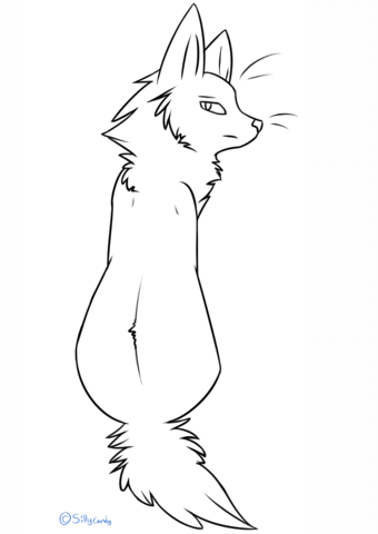 Sitting Kitty Coloring page