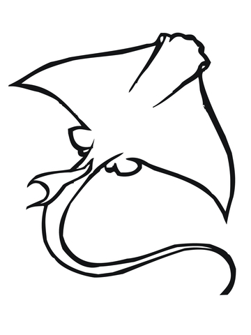 Skate Ray  Coloring page