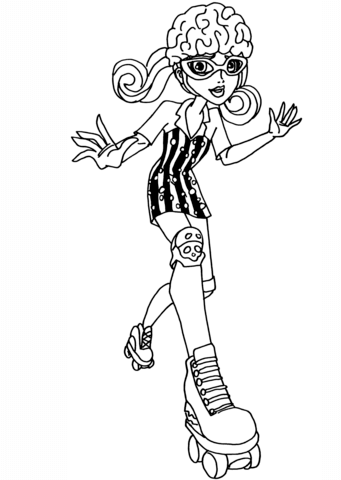 Skultimate Roller Maze Ghoulia Coloring page